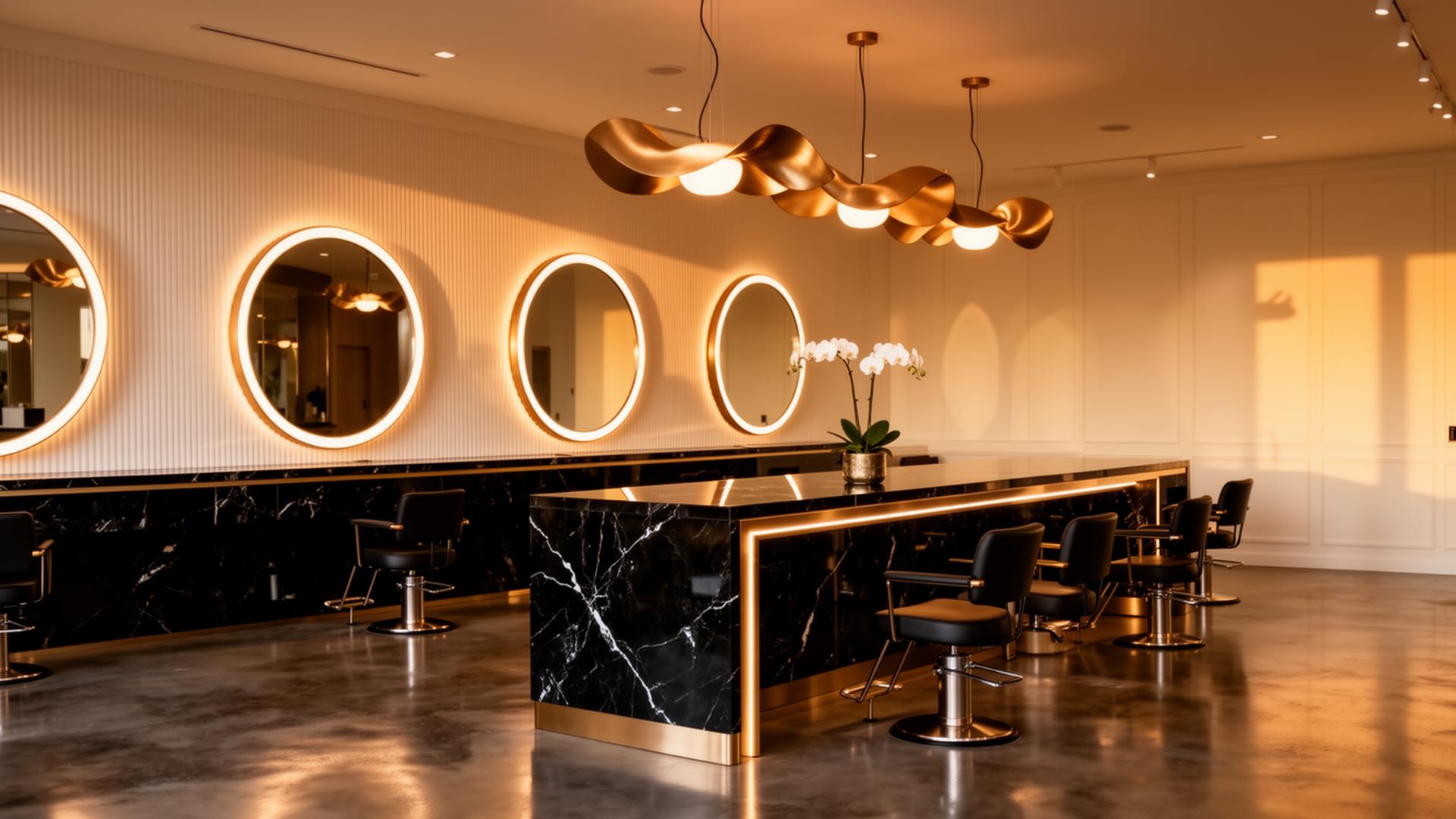 The interior of Valentina Luxury Salon
