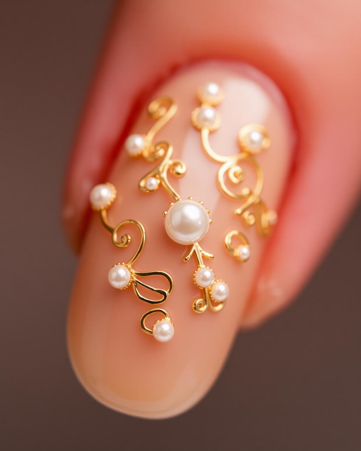 Hand painted nail art at Valentina